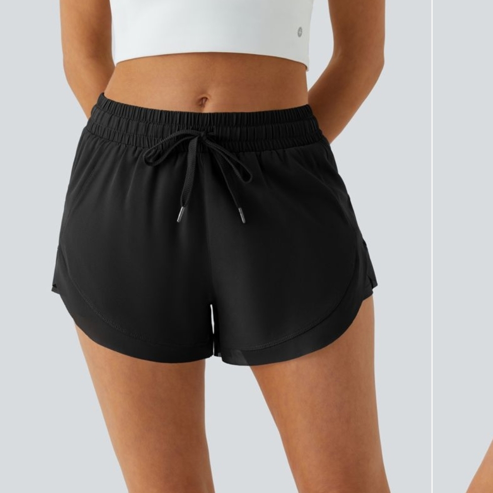 HALARA Women's Black Drawstring Shorts